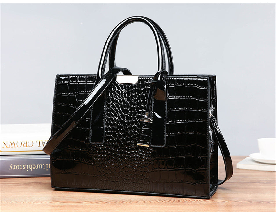 Leather Women Bags, Crocodile Female Crossbody Shoulder Hand Bags, Women High Quality Handbags