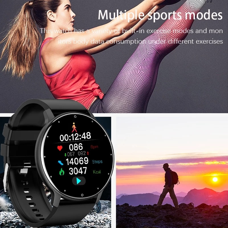 Montre intelligente hommes plein écran tactile Sport Fitness montre IP67 étanche Bluetooth Smartwatch hommes