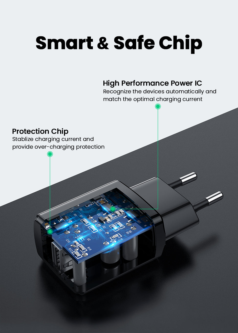 USB Charger 5V 2.1A, Mini Wall Charger, EU Adapter Phone Charger, Mobile Phone Charger