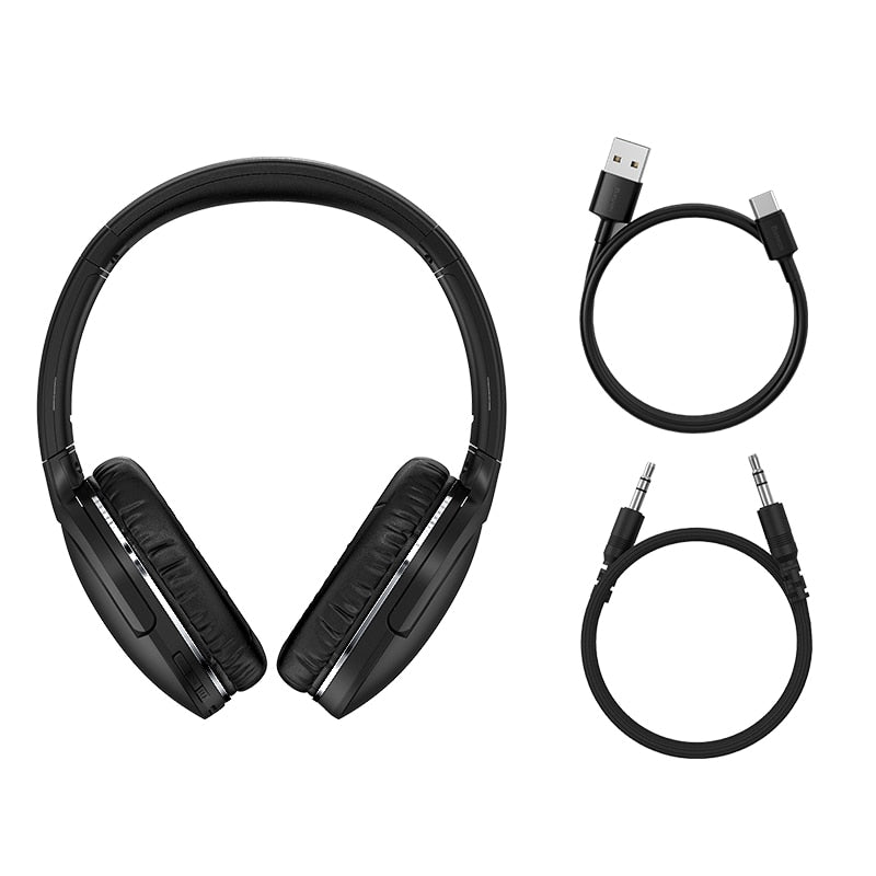 Baseus Pro Drahtlose Kopfhörer Bluetooth Kopfhörer 5,3 Faltbare Headset Sport Kopfhörer Gaming Telefon Fone Bluetooth Ohrhörer