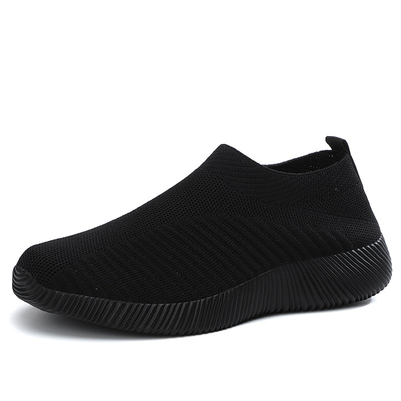 Women Vulcanized Shoes: High-Quality Slip-On Sneakers and Flats for Comfortable Walking and LoafingWalking Flat