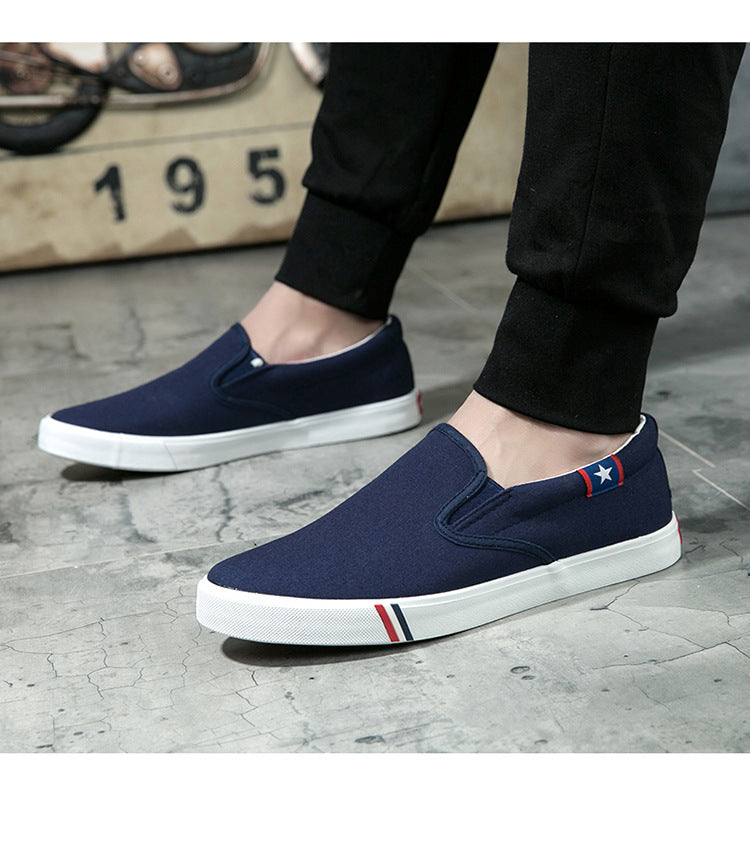 Mens Shoes Canvas Spring, Summer Slip-on Unisex, Fashion Sneakers Flats Breathable, Light Lovers Shoes Footwear