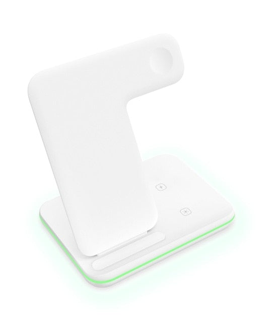 Wireless Charger Stand 15W, Qi Fast Charging Station, Dock for Apple Watch, iWatch 7 AirPods, iPhone