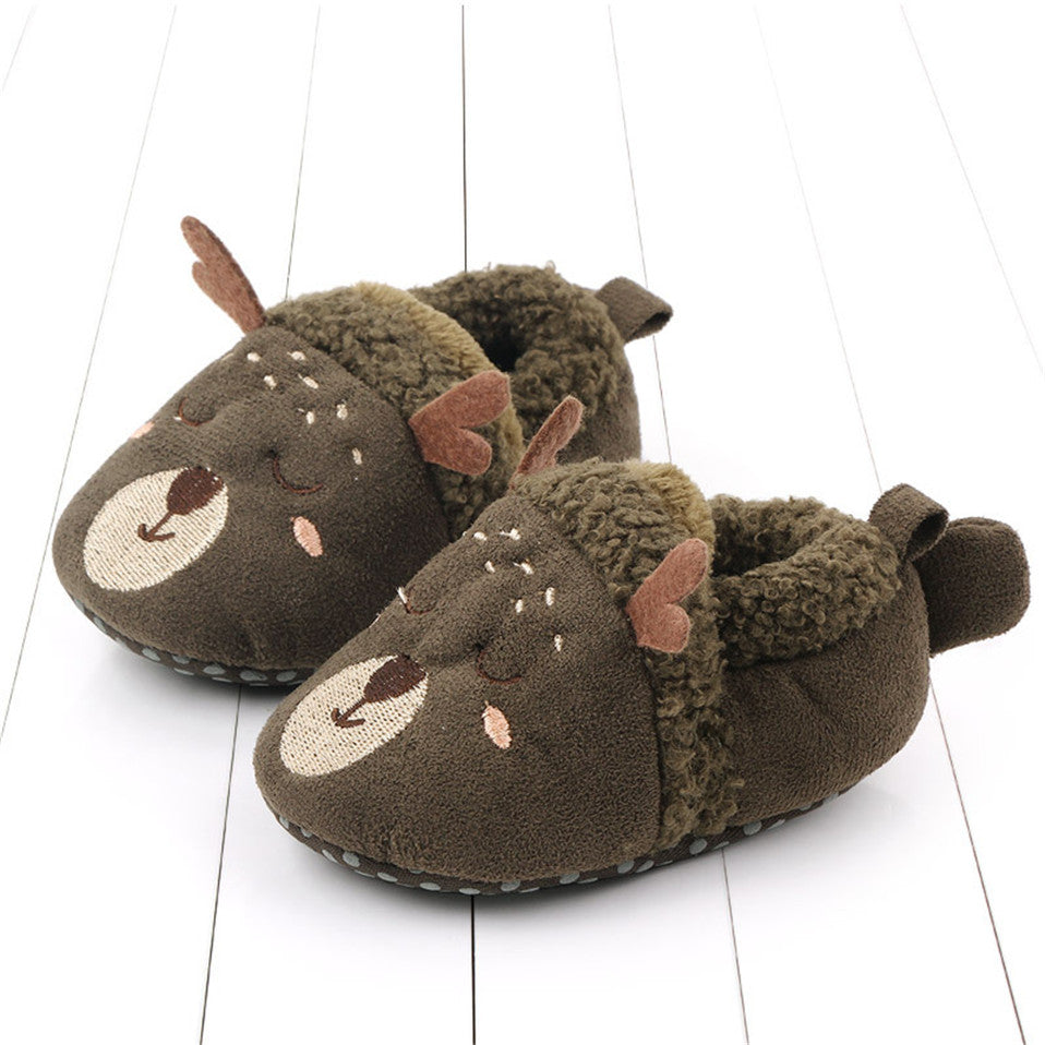 Baby Shoes Adorable Infant Slippers Toddler Baby Boy Girl Knit Crib Shoes Cute Cartoon Anti-slip Prewalker Baby Slippers