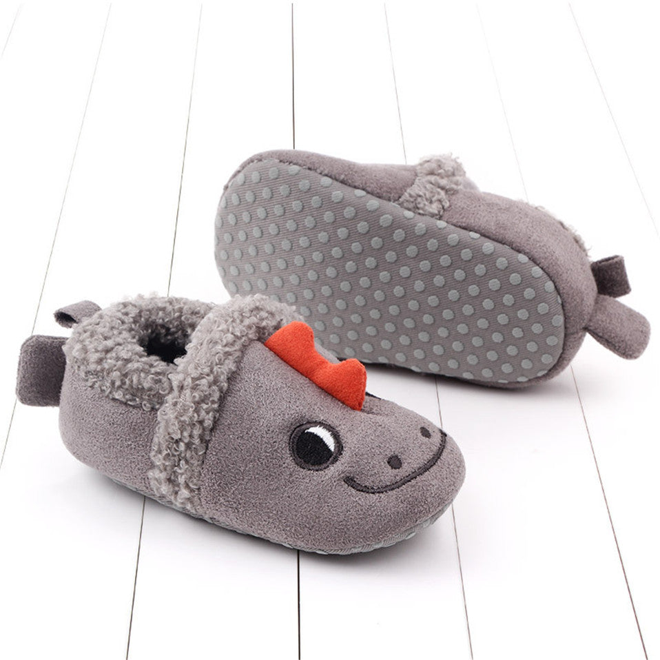 Baby Shoes Adorable Infant Slippers Toddler Baby Boy Girl Knit Crib Shoes Cute Cartoon Anti-slip Prewalker Baby Slippers