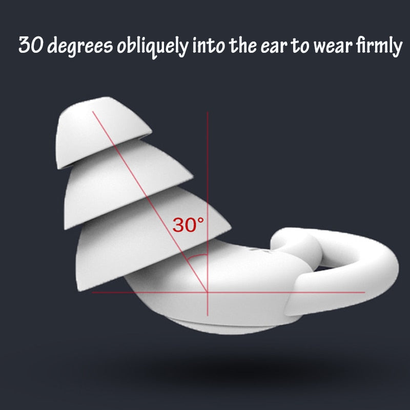 Silikon-Ohrstöpsel zum Schlafen, Schalldämmung, Gehörschutz, Ohrstöpsel, Anti-Lärm-Stöpsel für Reisen, Silikon, sanfte Geräuschreduzierung