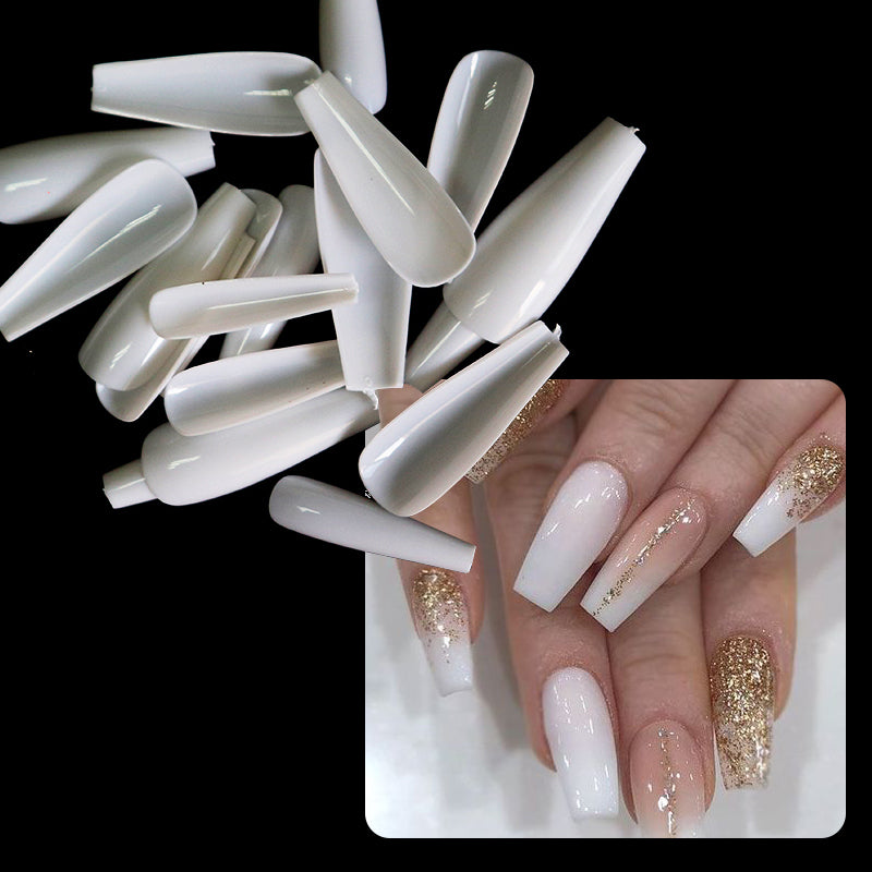 100/500 pièces/sac fausse ballerine naturel/Transparent cercueil faux ongles manucure ongles pour Extension et Protection Nail Art