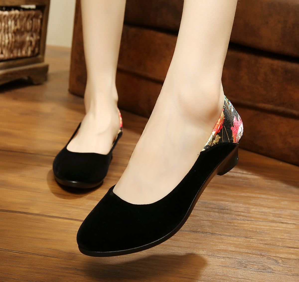 Women Flats Ballet Shoes Women Flats Office Work Shoes Oversize Boat Shoes Cloth Sweet Loafers Women's Pregnant Flats Shoes