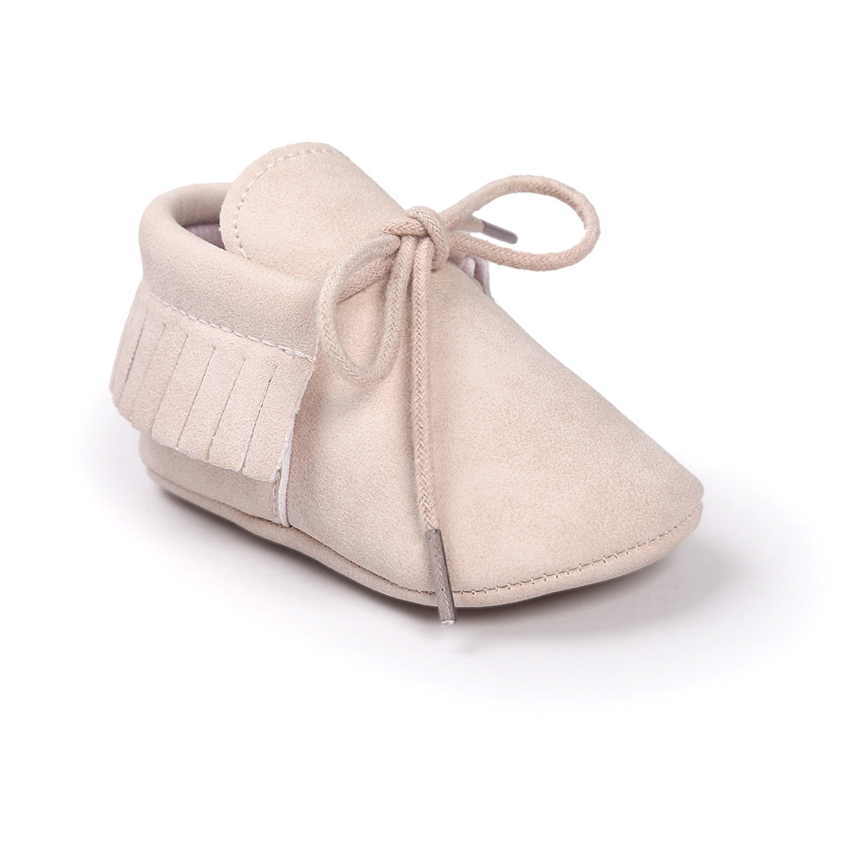 Newborn Shoes Infant Boy Girl Classical Lace-up Tassels Suede Sofe Anti-slip Toddler Crib Crawl Moccasins