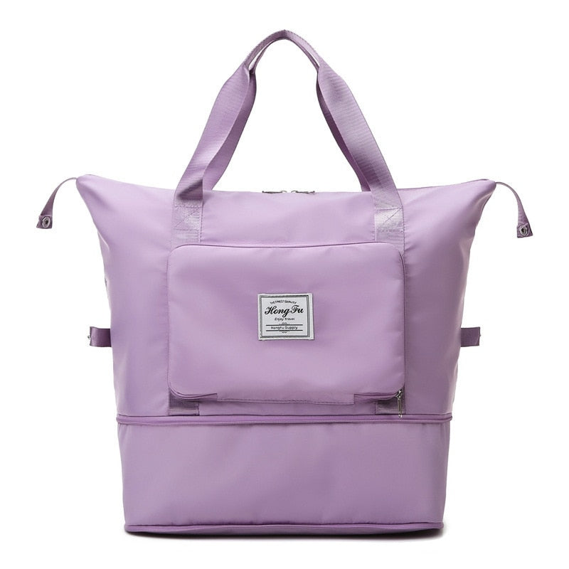 Sac de grande capacité pliable pour femmes, sacs de sport pour femmes, sac à bandoulière, sac d'entraînement pour femmes, sac à main à poignée de voyage, sac à bandoulière de sport