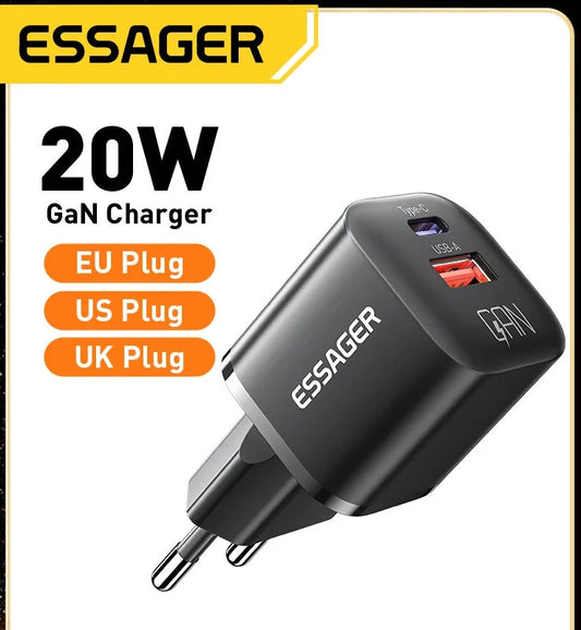 20-W-USB-Typ-C-Ladegerät, PD-Schnellladegerät QC 3.0, Schnellladegerät