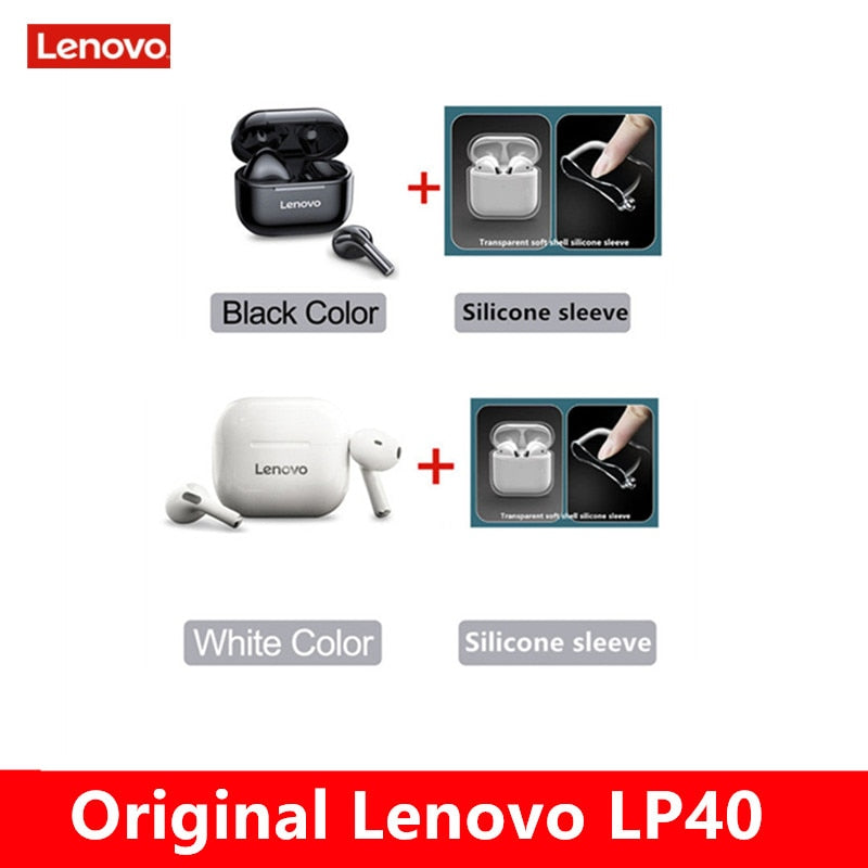 Original Lenovo LP40 drahtlose Kopfhörer TWS Bluetooth-Kopfhörer Touch Control Sport Headset Stereo-Ohrhörer für Telefon Android