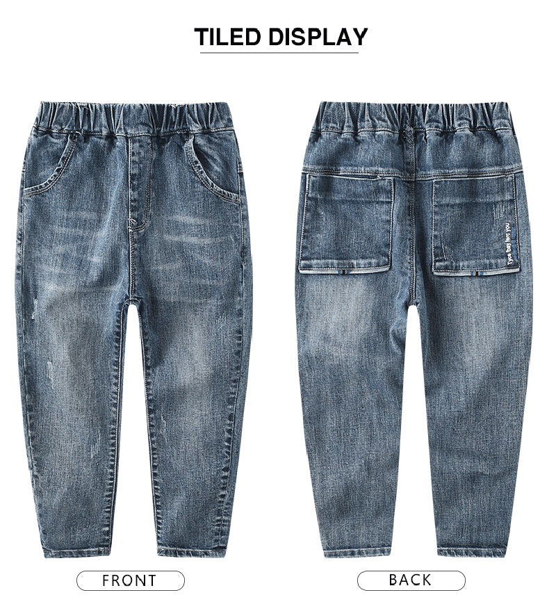 Boys Jeans Denim Trousers Kids Clothes Children Clothes Spring  Straight Cowboy Trousers Casual Pants 2-6 Years