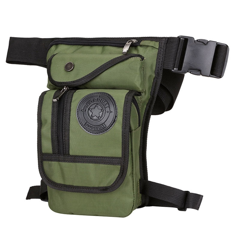 Sac de jambe en toile de haute qualité pour hommes, sacs à bandoulière multi-usages pour moto militaire, sac banane pour ceinture, ceinture, hanche, taille