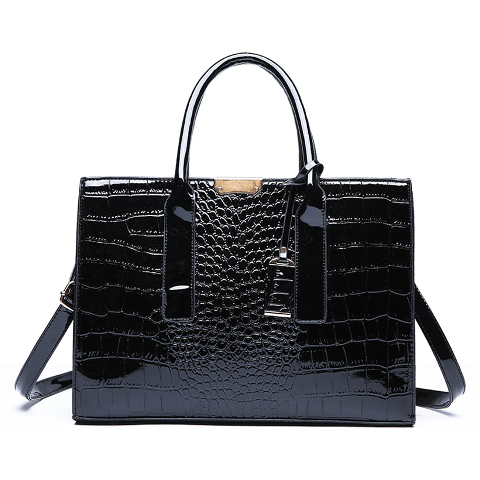 Leather Women Bags, Crocodile Female Crossbody Shoulder Hand Bags, Women High Quality Handbags