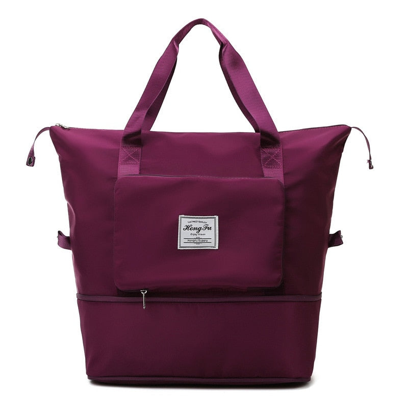 Sac de grande capacité pliable pour femmes, sacs de sport pour femmes, sac à bandoulière, sac d'entraînement pour femmes, sac à main à poignée de voyage, sac à bandoulière de sport