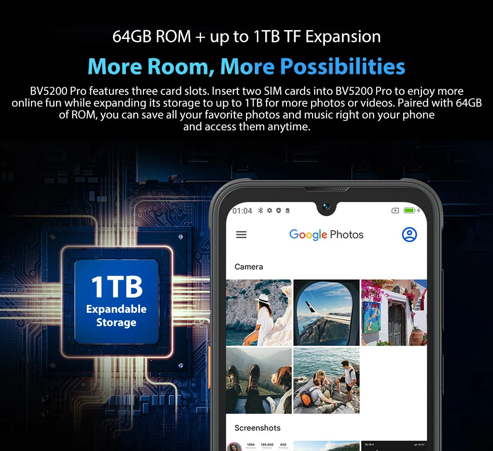 Blackview BV5200 Pro, Android 12, Rugged Phone, MTK G35, 4GB / 64GB, 13MP Camare ArcSoft, 5180mAh Battery
