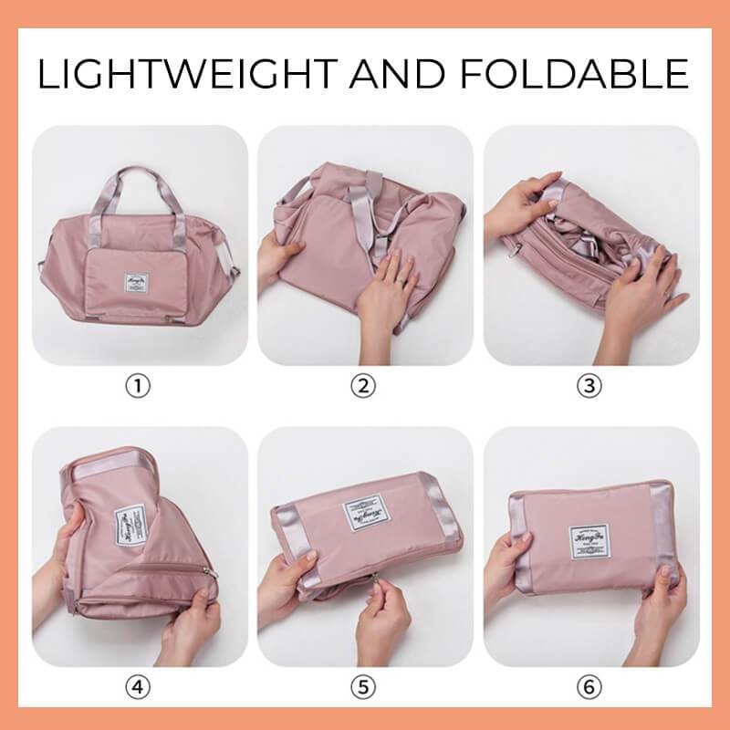 Women Foldable Large Capacity Bag, Women Gym Bags, Shoulder Bag, Women Training Bag, Travel Handle Handbag, Sport Crossbody Bag