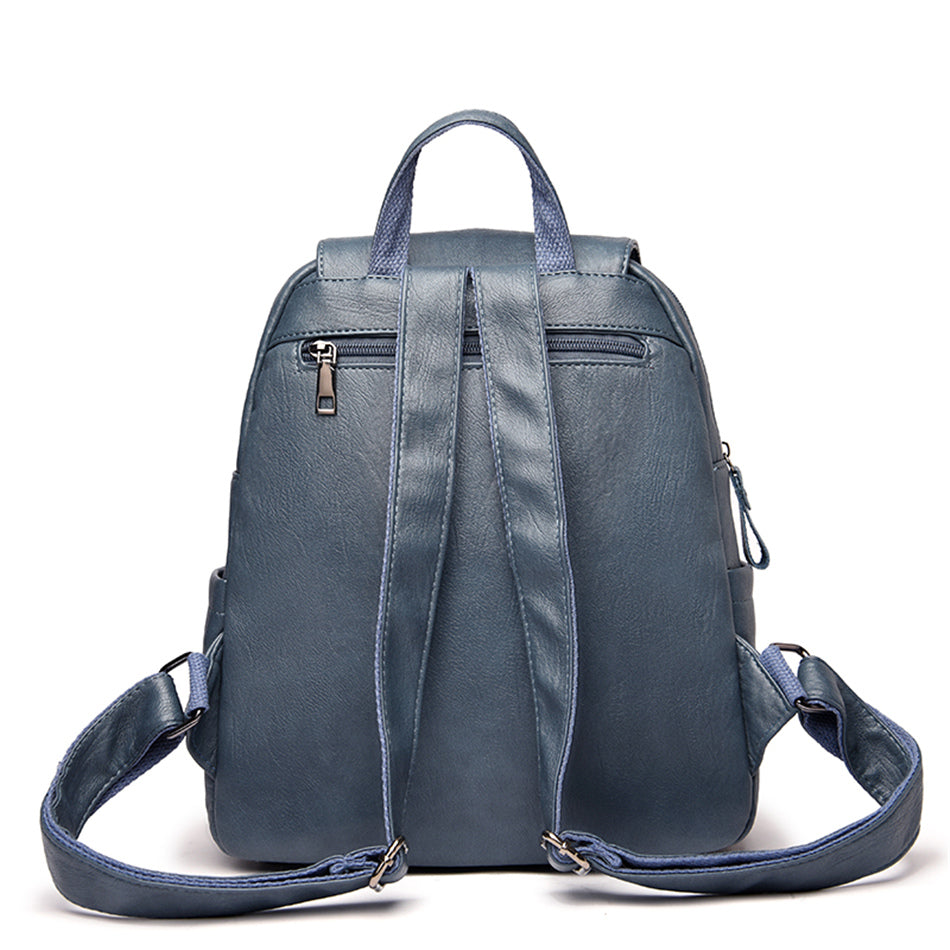 Damen-Rucksack aus Leder mit großem Fassungsvermögen, Vintage-Tasche aus hochwertigem Leder, Schultaschen, Reiserucksack, Damen-Büchertasche