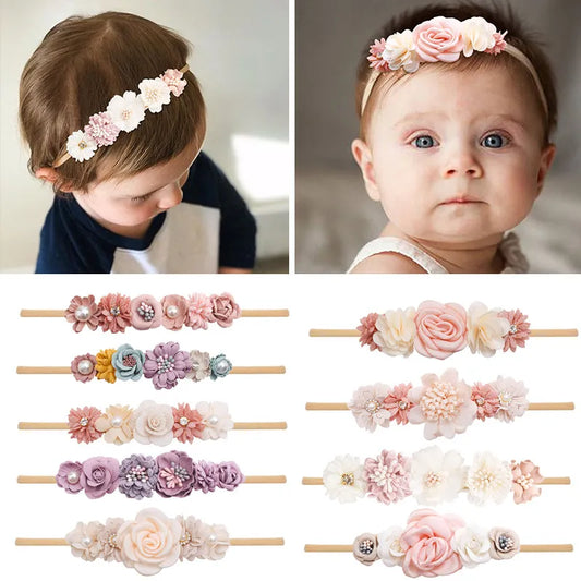 Baby Mädchen Stirnband, süßes Baby elastisches Haarband, Neugeborene Kopfblume, Kleinkind Stirnband, Kopfbedeckung Kinder, Kinder Haarschmuck