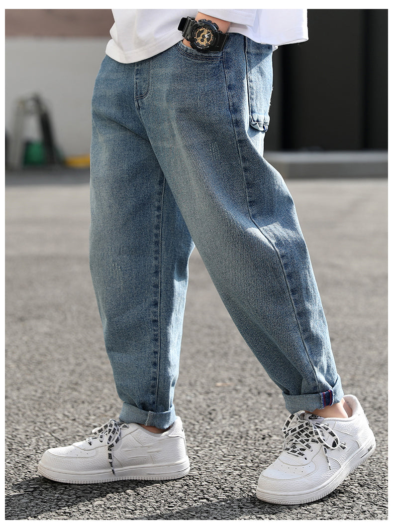 Boys Jeans Denim Trousers Kids Clothes Children Clothes Spring  Straight Cowboy Trousers Casual Pants 2-6 Years