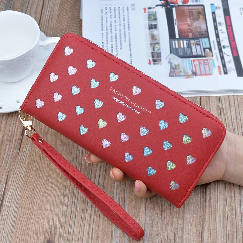 Women's Brand Clutch Purse Ladies Money Wallet for Women's Clutch Bag Slim Female Wallet Card Holder Uneven Wallets Made Leather