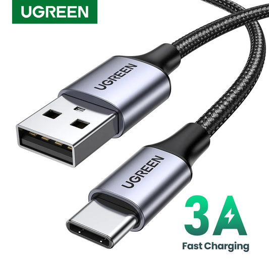 USB Type C Cable, 3A, Fast Charging Wire, USB-C Charger Data Cord,USB C to Type C