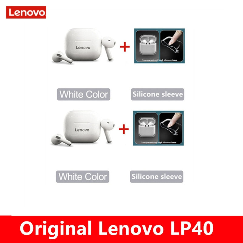 Original Lenovo LP40 drahtlose Kopfhörer TWS Bluetooth-Kopfhörer Touch Control Sport Headset Stereo-Ohrhörer für Telefon Android