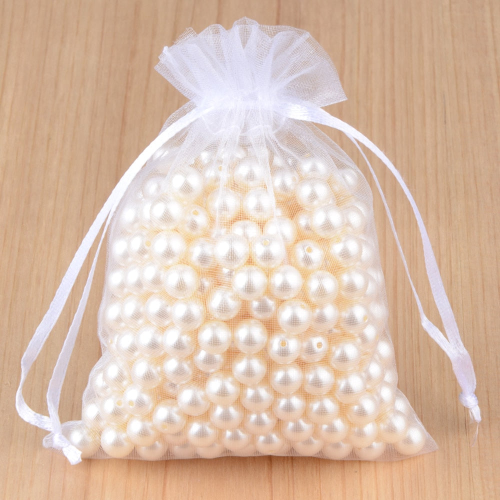 100pcs couleurs sac d'emballage de bijoux, stockage de cadeaux mariage en gros