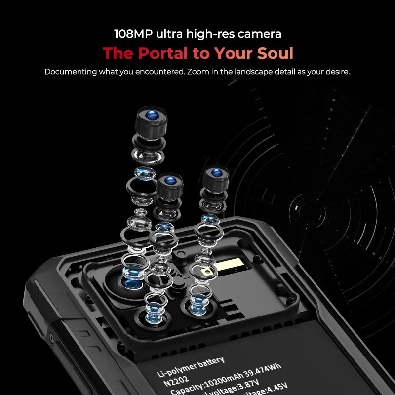 HOTWAV Cyber X Pro Rugged G99 12GB+256GB 6.78'' FHD+ 90Hz Android 13 108MP 10200mAh Battery 33W Fast Charging