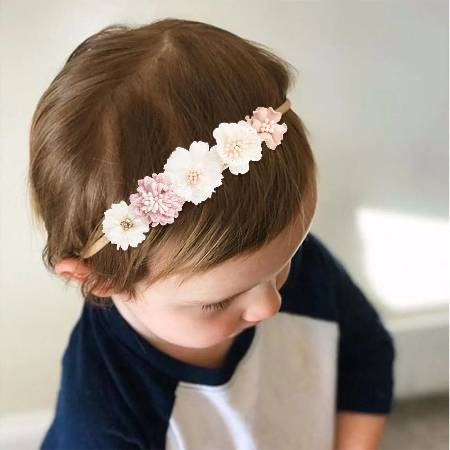 Baby Mädchen Stirnband, süßes Baby elastisches Haarband, Neugeborene Kopfblume, Kleinkind Stirnband, Kopfbedeckung Kinder, Kinder Haarschmuck