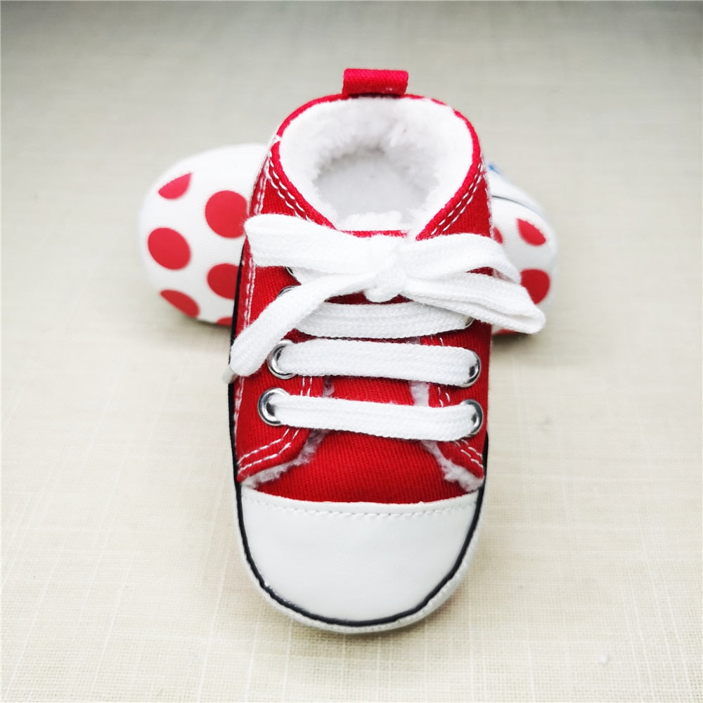 Baby Leinwand Klassische Turnschuhe Neugeborenen Sport Baby Erste Wanderer Schuhe Infant Kleinkind Anti-slip Baby Schuhe