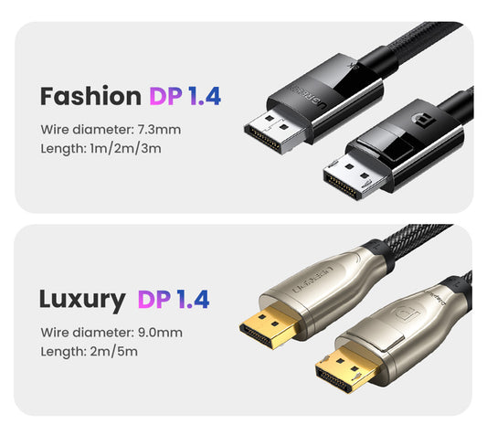 Displayport Cable 8K DP1.4 4K 144Hz, Video - Audio Cable, TV, Box, PC, Laptop, Monitor, Video Game DP Cable, Display Port