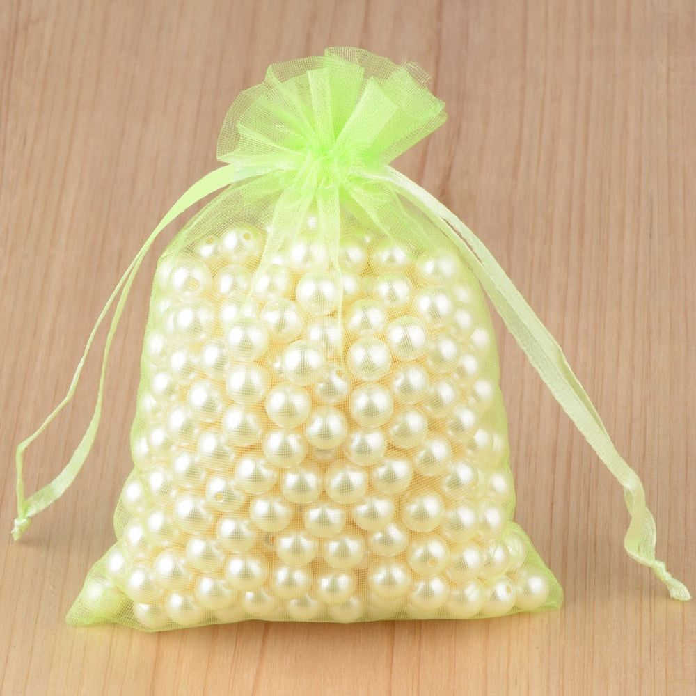 100pcs couleurs sac d'emballage de bijoux, stockage de cadeaux mariage en gros