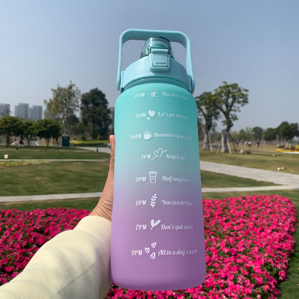 Water Bottle, Motivational Drinking Bottle, Sports Water Bottle, Portable Reusable Plastic Cups, Outdoor Travel, Gym