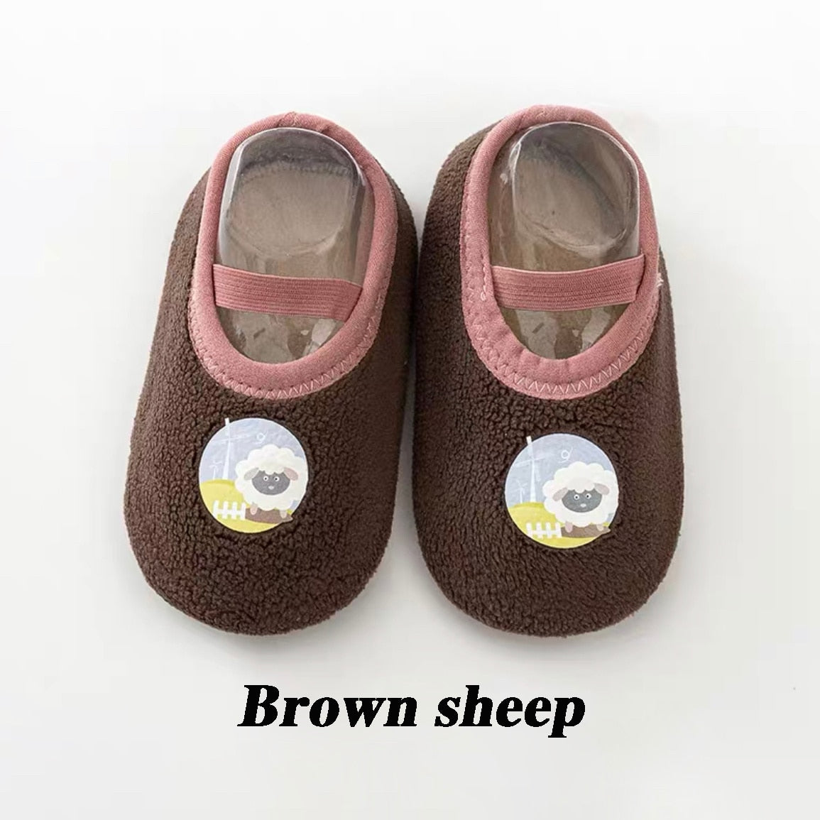 Baby Anti-slip Socks Newborn Warm Crib Floor Shoes with Rubber Sole