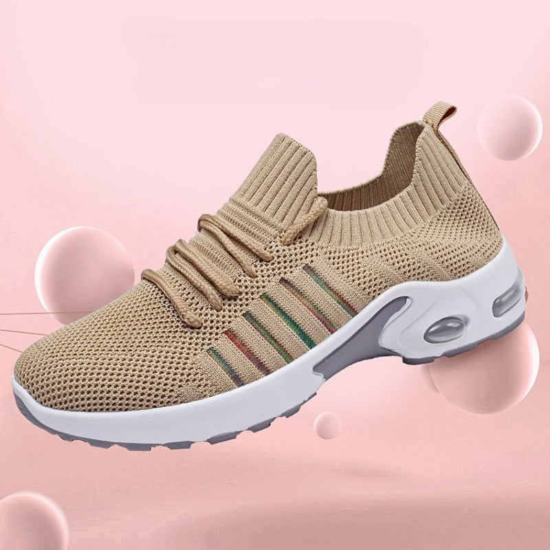 Damen-Sneaker, orthopädische Plateau-Sneaker für Damen, Wanderschuhe für Damen, Freizeitschuhe, Mesh-Komfort, weiche Sohle, Laufschuhe