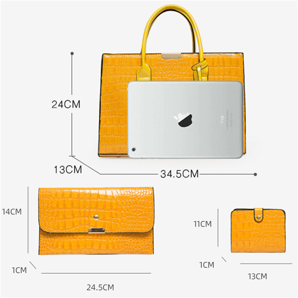 Leather Women Bags, Crocodile Female Crossbody Shoulder Hand Bags, Women High Quality Handbags