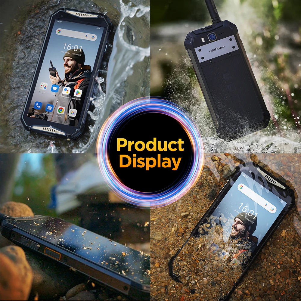 Ulefone Armor 20WT, Rugged Waterproof Smartphone, 10850mAh, 20GB+256GB, Android Phone