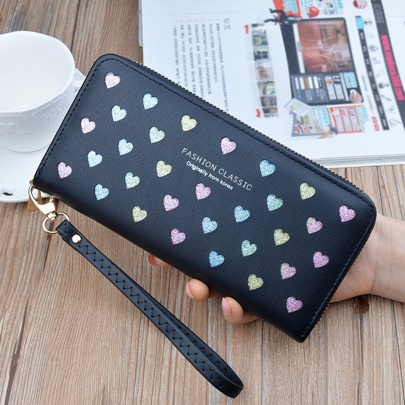 Women's Brand Clutch Purse Ladies Money Wallet for Women's Clutch Bag Slim Female Wallet Card Holder Uneven Wallets Made Leather