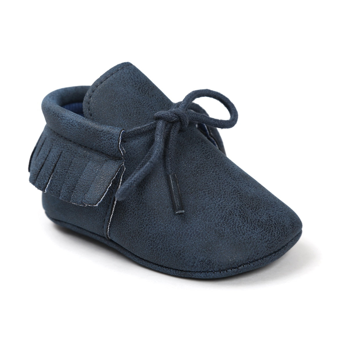 Newborn Shoes Infant Boy Girl Classical Lace-up Tassels Suede Sofe Anti-slip Toddler Crib Crawl Moccasins