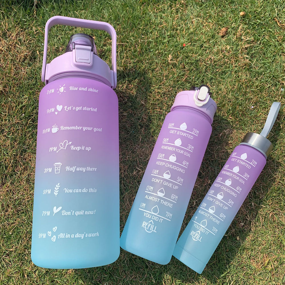 Water Bottle, Motivational Drinking Bottle, Sports Water Bottle, Portable Reusable Plastic Cups, Outdoor Travel, Gym