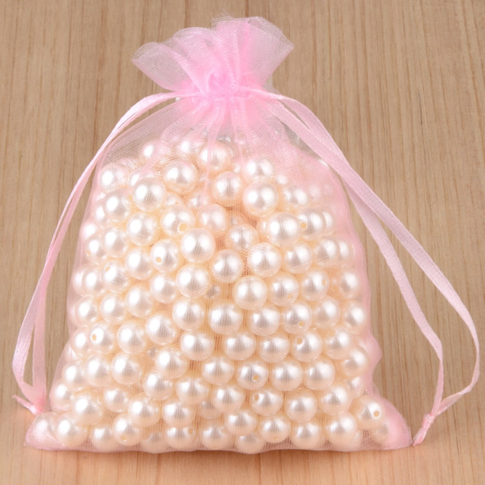 100pcs couleurs sac d'emballage de bijoux, stockage de cadeaux mariage en gros