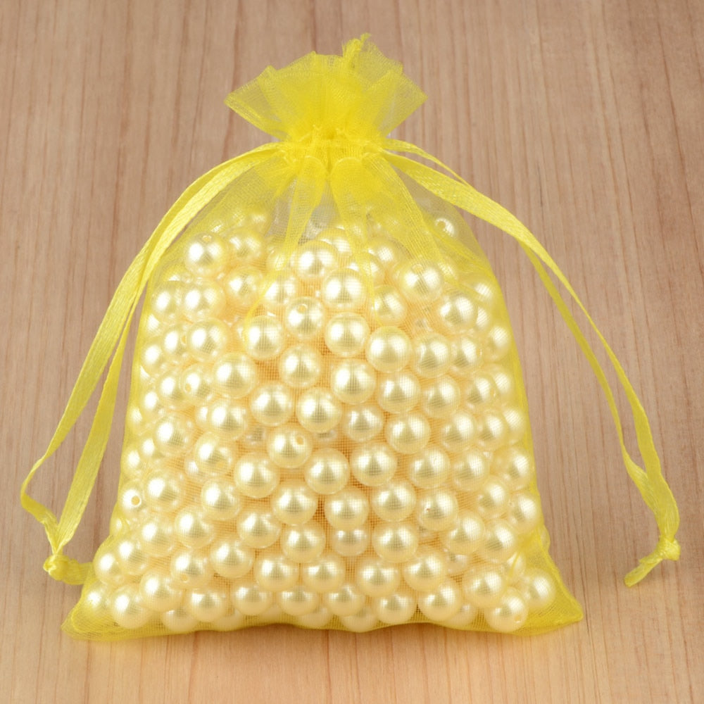 100pcs couleurs sac d'emballage de bijoux, stockage de cadeaux mariage en gros