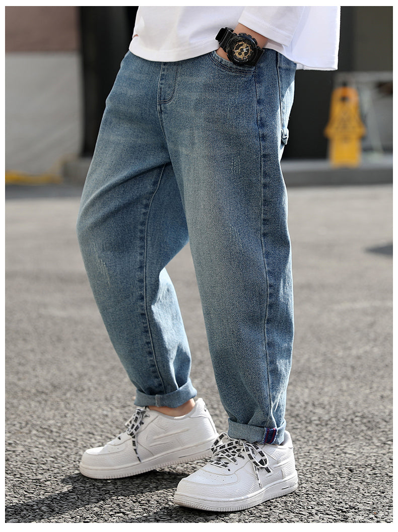 Boys Jeans Denim Trousers Kids Clothes Children Clothes Spring  Straight Cowboy Trousers Casual Pants 2-6 Years