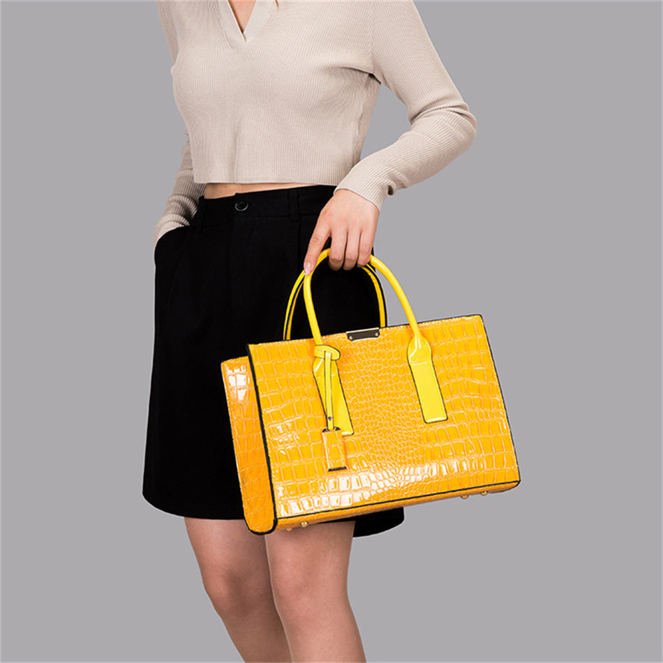 Leather Women Bags, Crocodile Female Crossbody Shoulder Hand Bags, Women High Quality Handbags