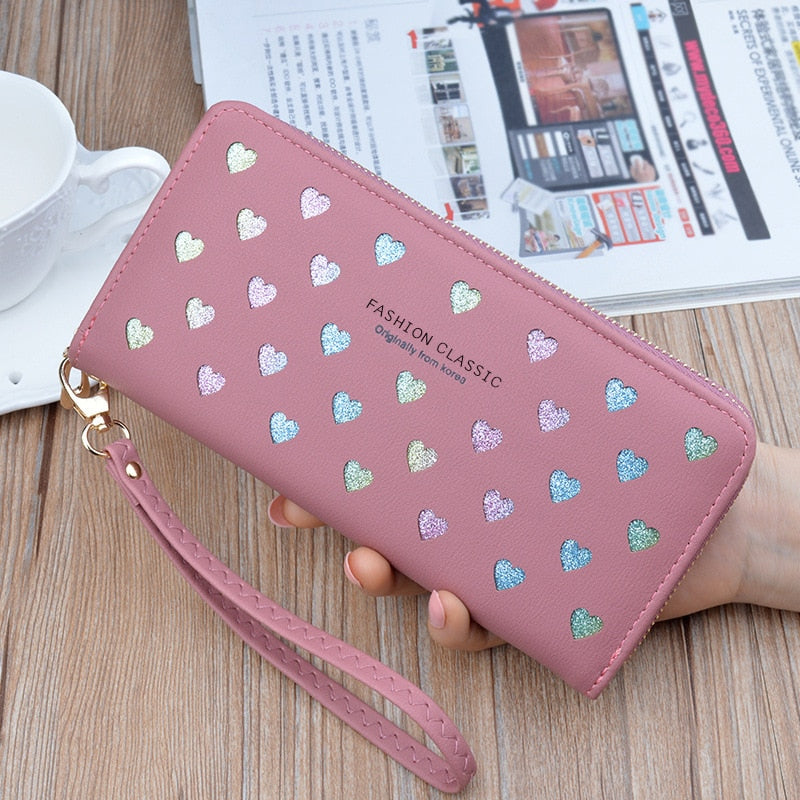 Women's Brand Clutch Purse Ladies Money Wallet for Women's Clutch Bag Slim Female Wallet Card Holder Uneven Wallets Made Leather