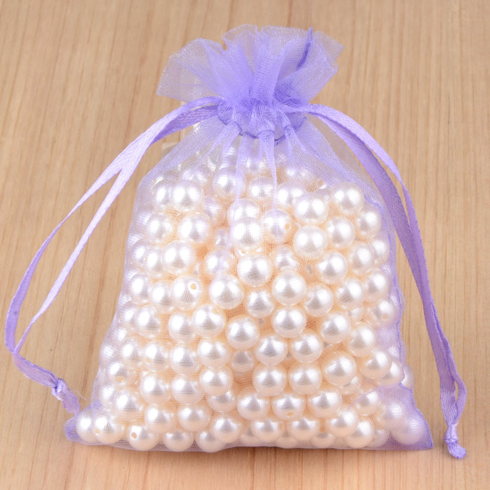 100pcs couleurs sac d'emballage de bijoux, stockage de cadeaux mariage en gros