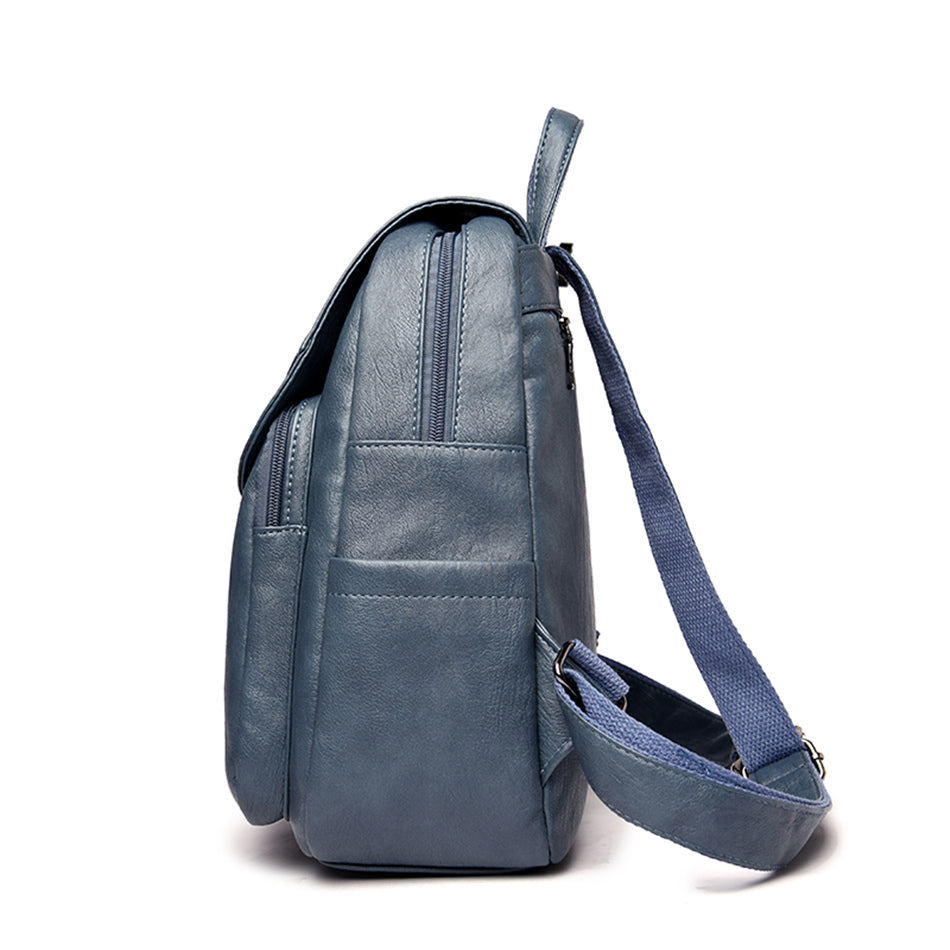 Damen-Rucksack aus Leder mit großem Fassungsvermögen, Vintage-Tasche aus hochwertigem Leder, Schultaschen, Reiserucksack, Damen-Büchertasche