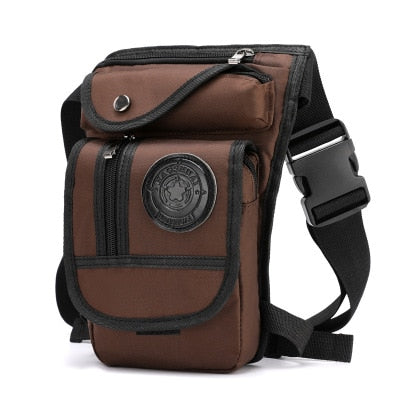 High Quality Men's Canvas Drop Leg Bag, Military Motorcycle Multi-purpose Messenger Shoulder Bags, Belt Hip Bum Waist Fanny Pack